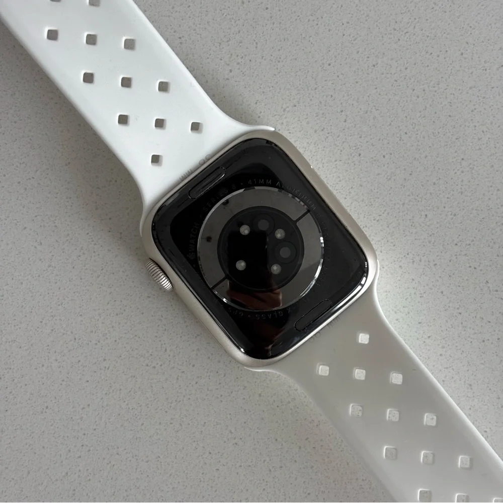 38/40/41 MM white woven Apple Watch silicone band